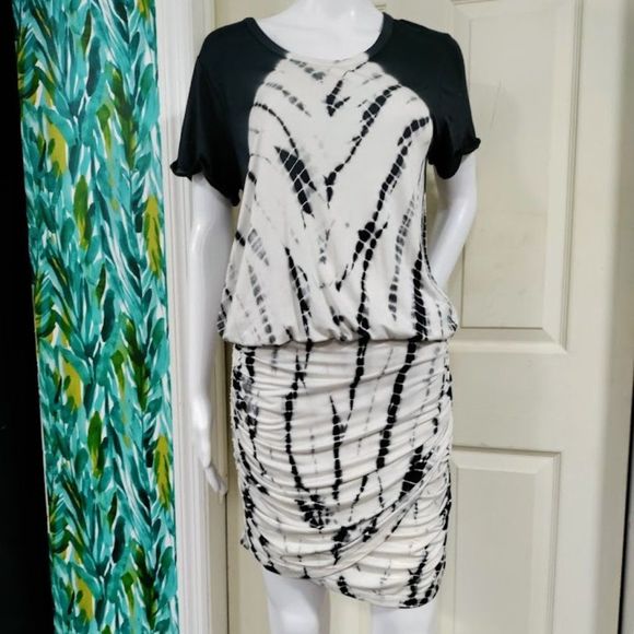 NWT Young Fabulous and Broke Black and White Tye Die Summer Dress S - Picture 8 of 8